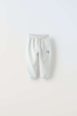 ZARA БРЮКИ ИЗ МЯГКОЙ ТКАНИ, СЕРЫЙ С МЕЛАНЖЕВЫМ ЭФФЕКТОМ