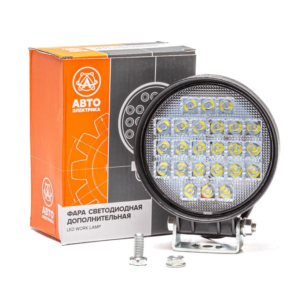 AE72R-24LED-65HC Фара светодиодная дополнительная, круглая 115*65*142, направленный свет, 24 диодов, крепление по центру, 72 Вт, 10-30 В