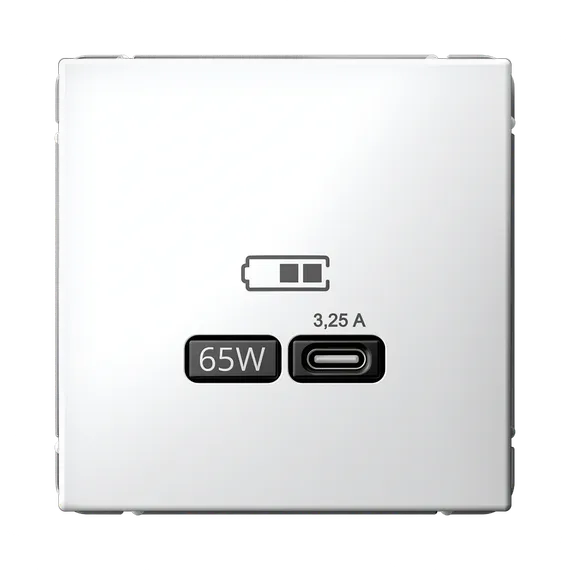 Розетка с USB C Systeme Electric ArtGallery Белый GAL000127