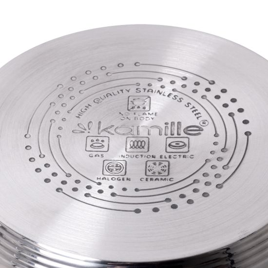 Набор кастрюль 6 предметов из нержавеющей стали Kamille KM 5631S (1,8 л; 2,5 л; 3,8 л)