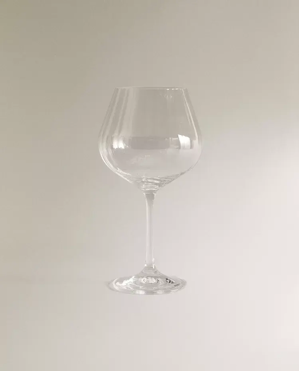 ZARA HOME БОКАЛ ИЗ СТЕКЛА BOHEMIA CRYSTAL С ВОЛНИСТЫМ РЕЛЬЕФОМ, ПРОЗРАЧНЫЙ