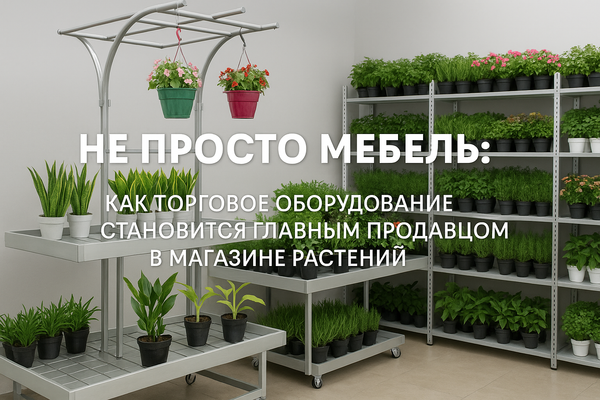 Не просто мебель: как торговое оборудование становится главным продавцом в магазине растений