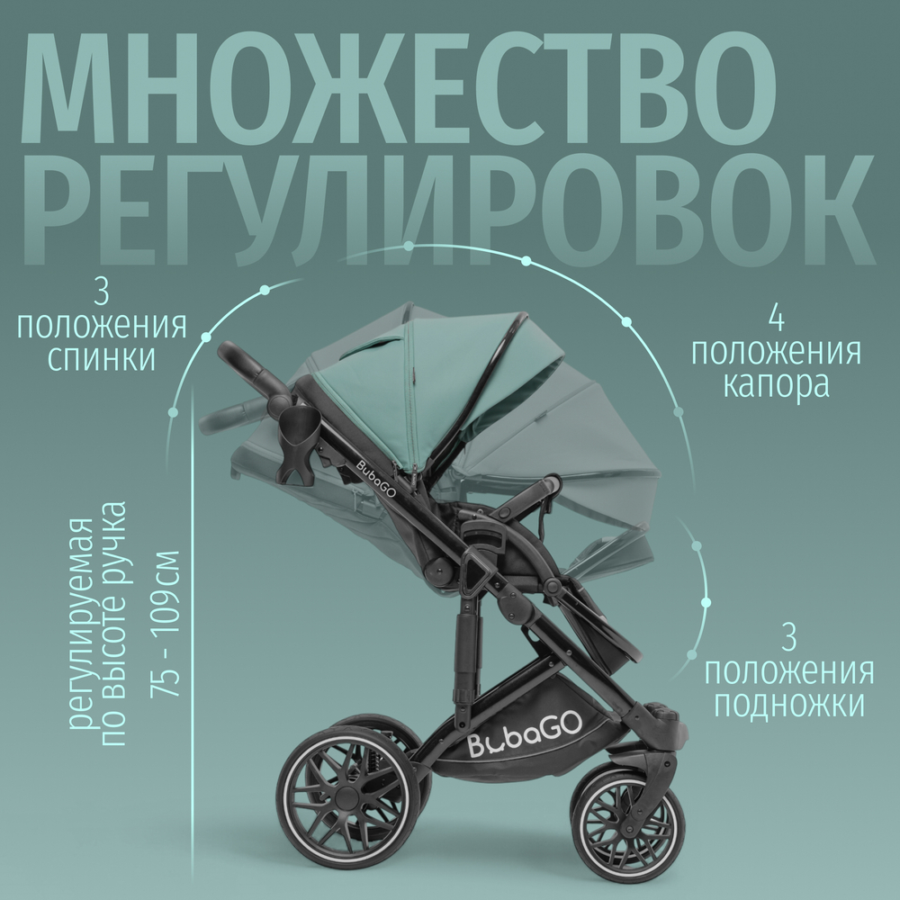 Модульная коляска BubaGO Pellegrino 3в1