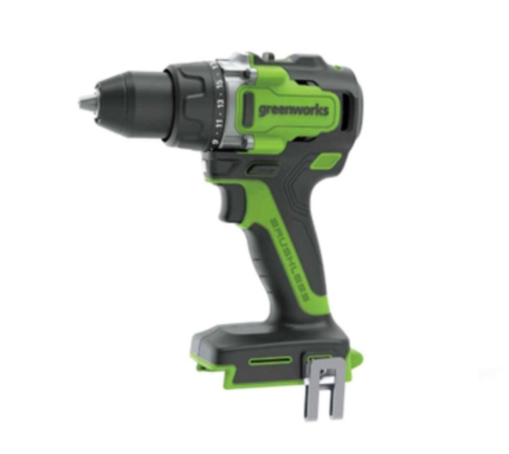 Дрель-шуруповерт аккумуляторная Greenworks GD24DD90 Арт. 3707507, 24V, 90 Нм, бесщеточная, без АКБ и ЗУ