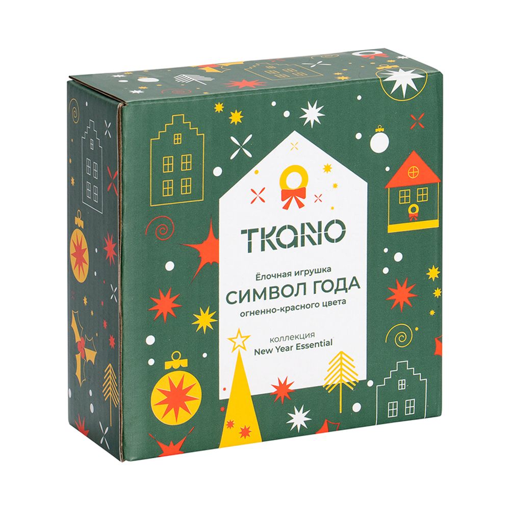 Ёлочная игрушка Символ года огненно-красного цвета из коллекции New Year Essential