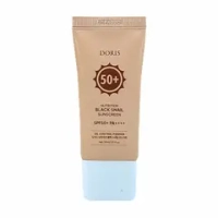 Jigott Doris Black snail Sunscreen Cream SPF 50+ Солнцезащитный крем с муцином черной улитки 30мл