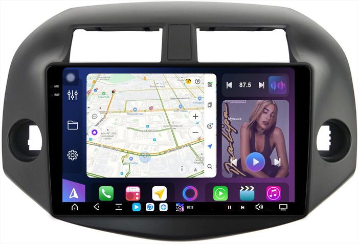 Магнитола для Toyota RAV4 3 2005-2012, Vanguard - FarCar S500-TS20 монитор 10.36" 2K QLED на Android 14, Быстрейшая, CarPlay, 4G SIM-слот