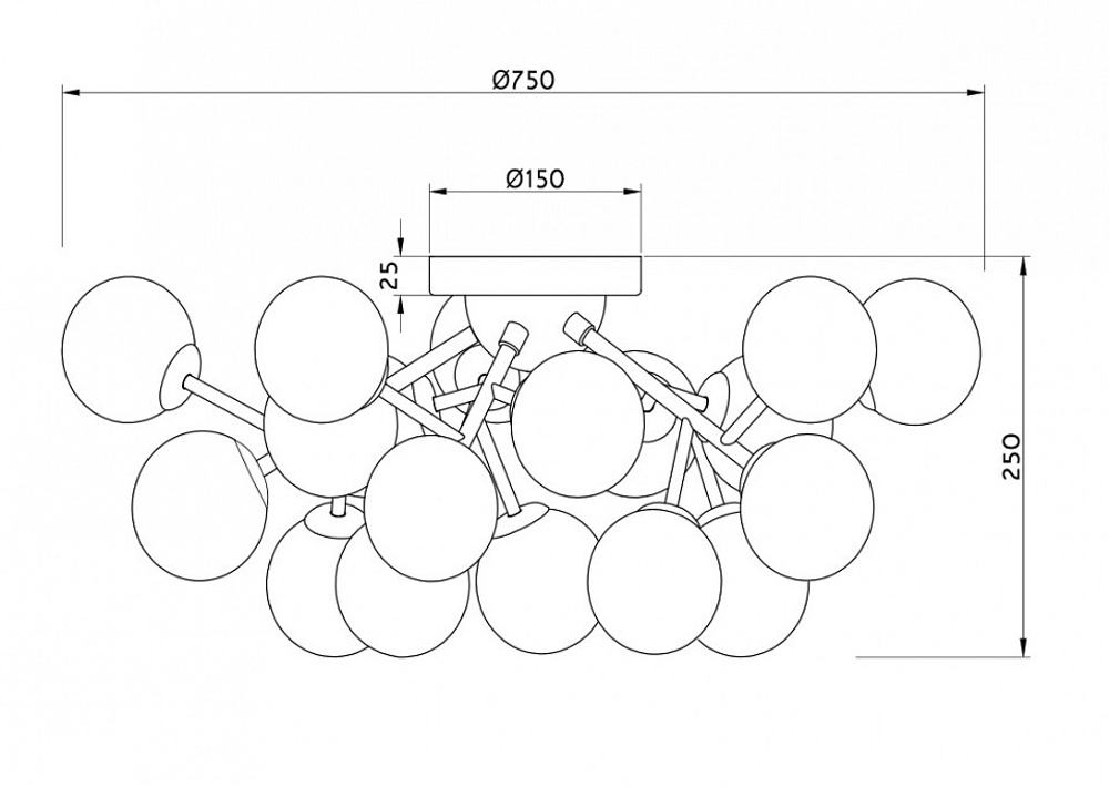 Потолочная люстра Maytoni Dallas MOD545PL-20CH