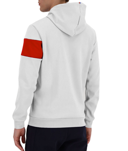 Мужская теннисная кофта Le Coq Sportif BAH Hoody N°1 SS23 - new optical white