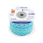 Тесьма отделочная зигзаг 5 мм, 30 м, 070 бл. голубой, Gamma JZ-5