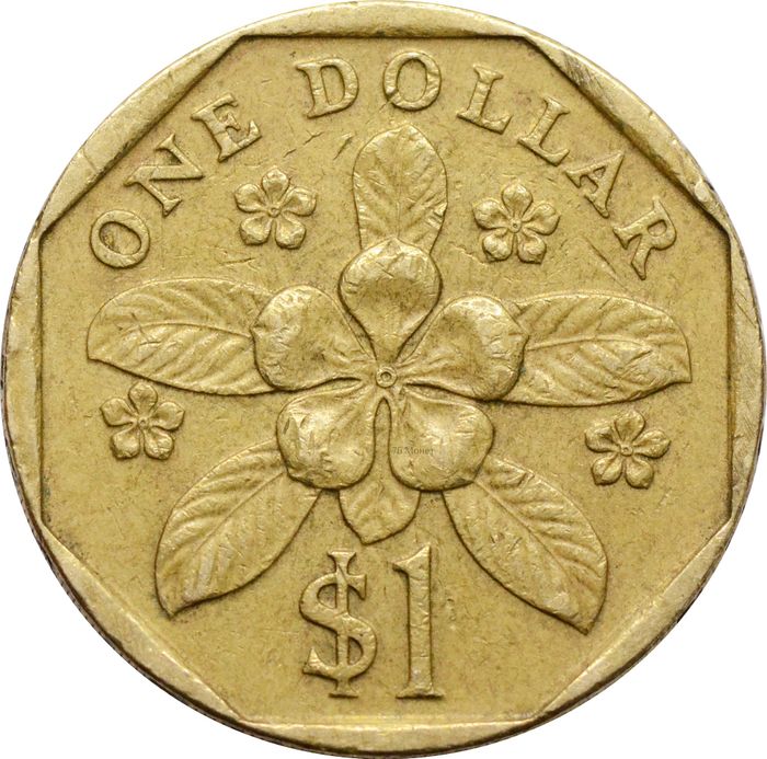1 доллар 1987-1991 Сингапур