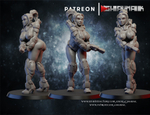 Necromunda Escher Gang Бандитка Эшер №14 с пистолетом миниатюра для dnd, днд, pathfinder, фентези, Настольная игра, НРИ, Варгейм, РПГ