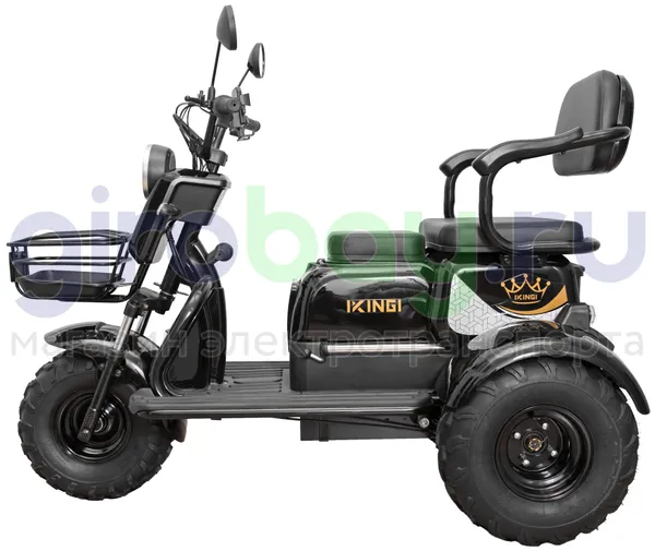 Электротрицикл IKINGI SIBTRIKE T3 Pro MAX 1000W (60V/30Ah) - Чёрный фото №6