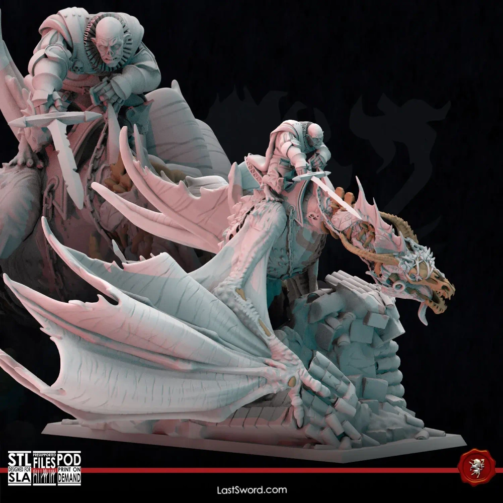 Миниатюра Warhammer Strigoi Court Lord on Dragon