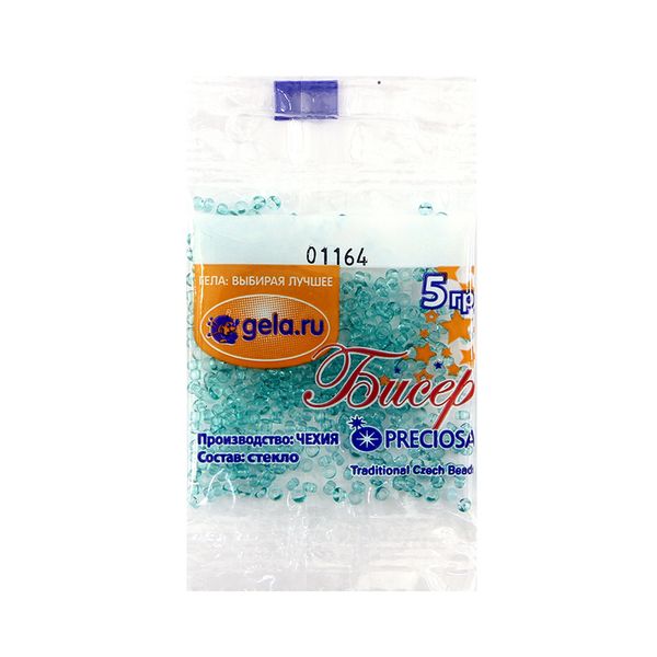 Бисер Preciosa 10/0, 50 г (10 шт по 5 г), цв.01164