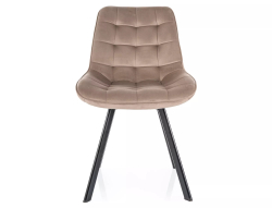 Стул SIGNAL MONTI Velvet Bluvel 40 темно-бежевый/черный, поворотный