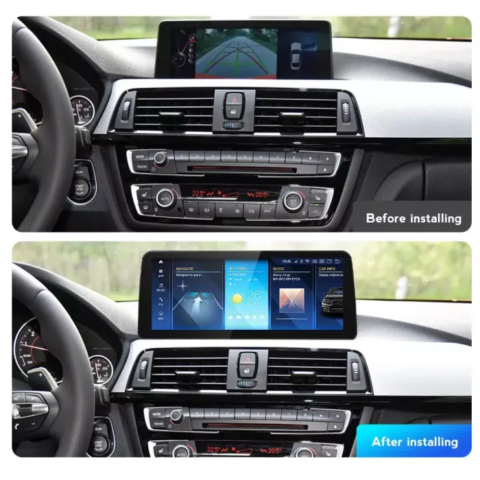Магнитола для BMW 3-серия F30 2012-2016, 4-серия F36, F32 NBT - Kuberg MKD-BM002 монитор 12.3" в стиле BMW на Android 13, Быстрая, CarPlay, 4G SIM-слот