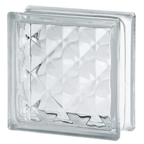 Стеклоблок бесцветный пирамида Vitrablok 19х19х8