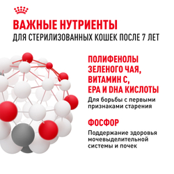 Royal Canin Sterilised 7+ Корм сухой полнорационный сбалансированный для стерилизованных кошек в возрасте от 7 до 12 лет - 1,5 кг