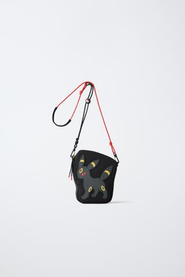ZARA СУМКА С ПЛЕЧЕВЫМ РЕМНЕМ UMBREON™ POKÉMON, ЧЕРНЫЙ