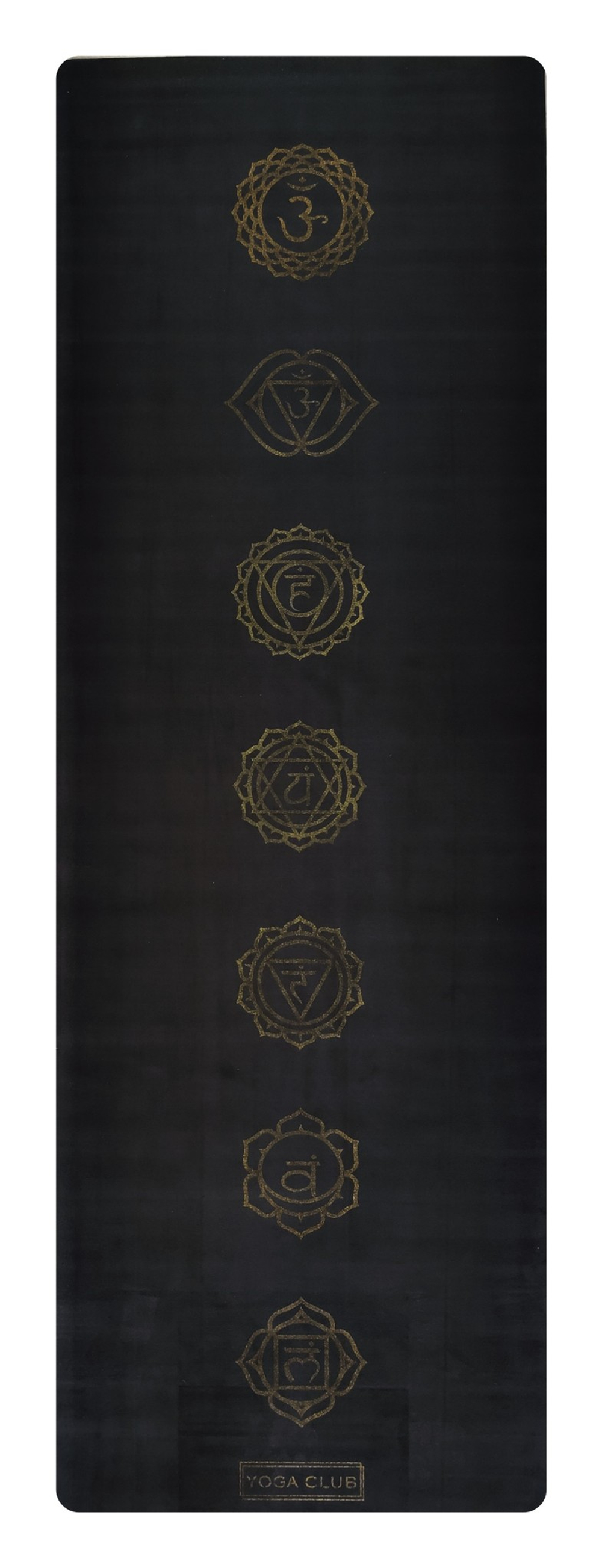 Коврик для йоги Chakras Gold 183*61*0,3 см из микрофибры и каучука