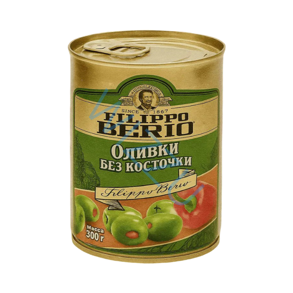 Оливки с перцем, 300 Г, FILIPPO BERIO