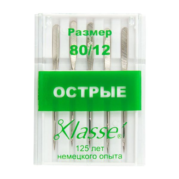 Иглы для швейных машин микротекс 130/705 H, №80 | 10 блист., Hemline