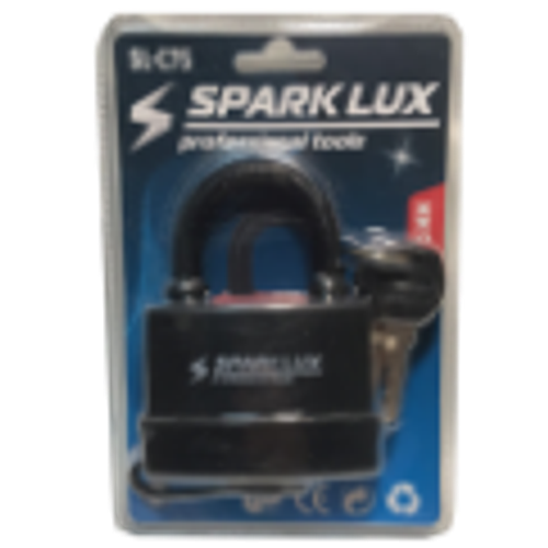 Замок навесной SparkLux 75мм прорезиненный