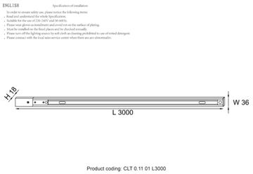Шинопровод для однофазного трекового светильника с питанием и заглушкой 3 м CLT 0.11 01 L3000 BL чёрный Crystal Lux