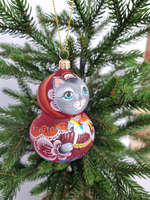 Кошечка Машка стеклянная игрушка