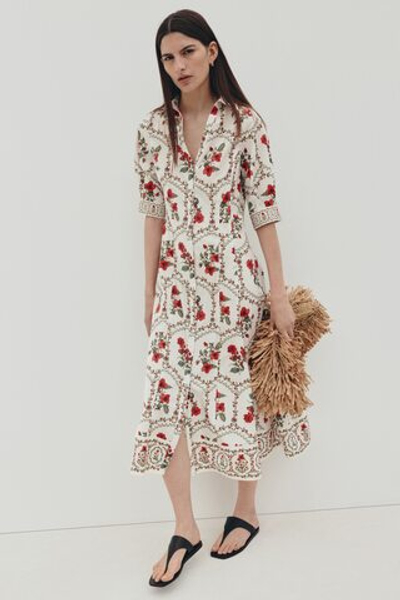 Платье-рубашка из поплина - H&M
