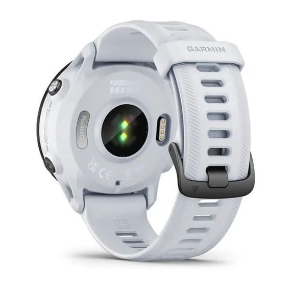 Умные часы Garmin Forerunner 955 Solar с белым ремешком