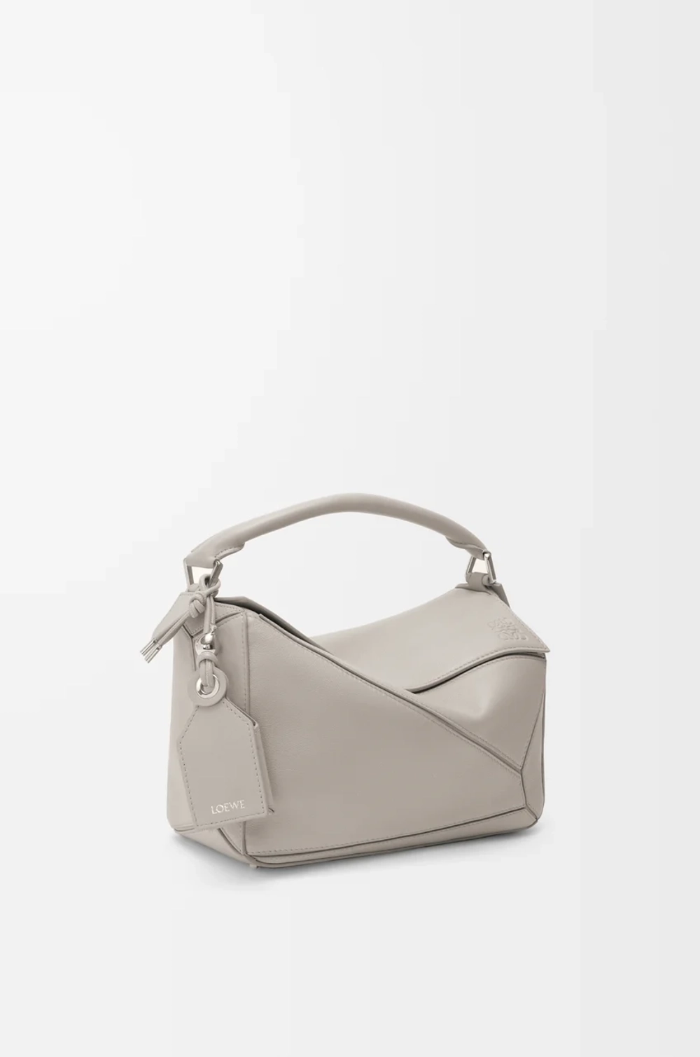 Loewe Маленькая сумка натуральной кожи, светло-серый
