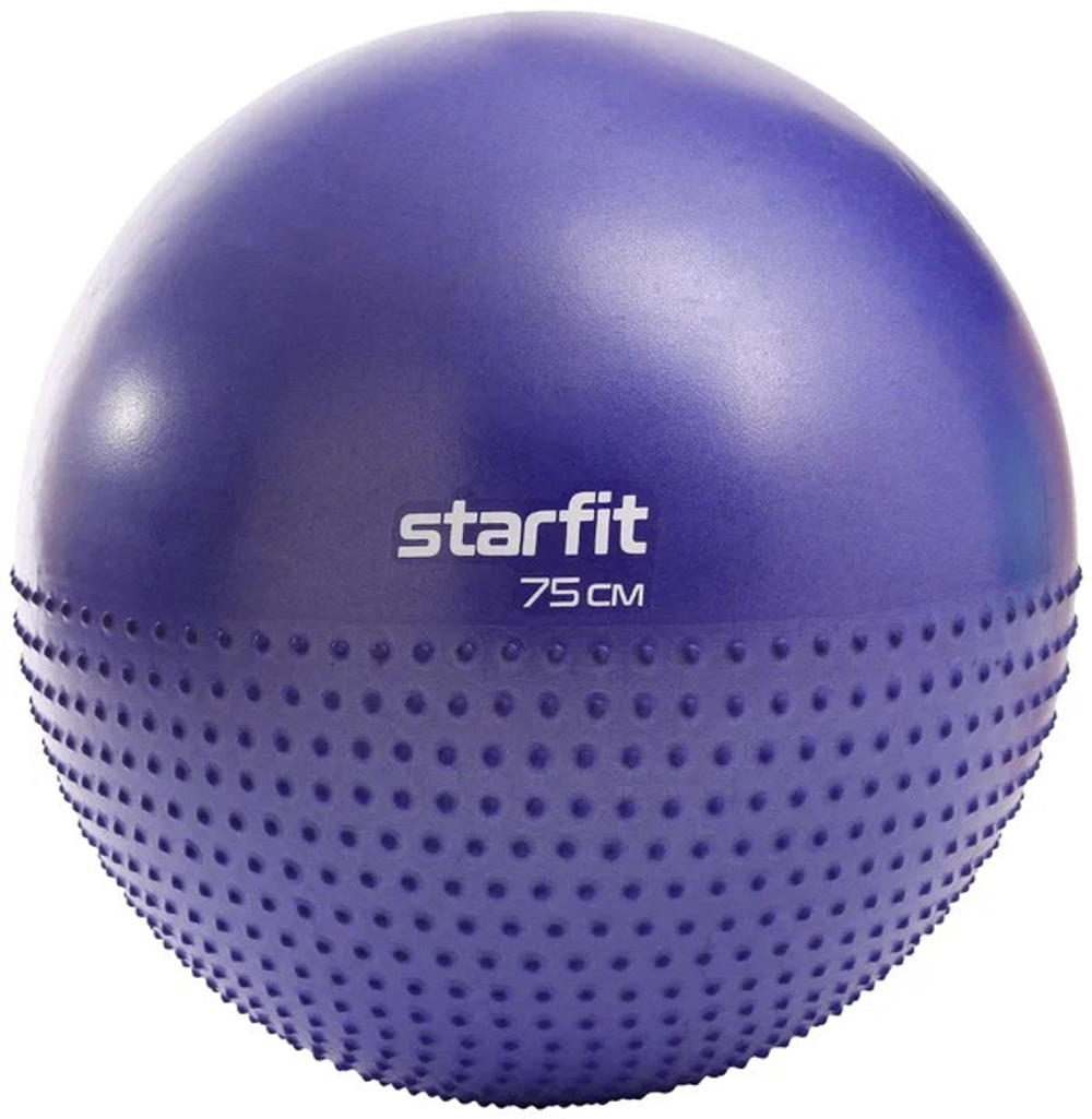 Фитбол спортивный Starfit 75 см (полумассажный гимнастический мяч)