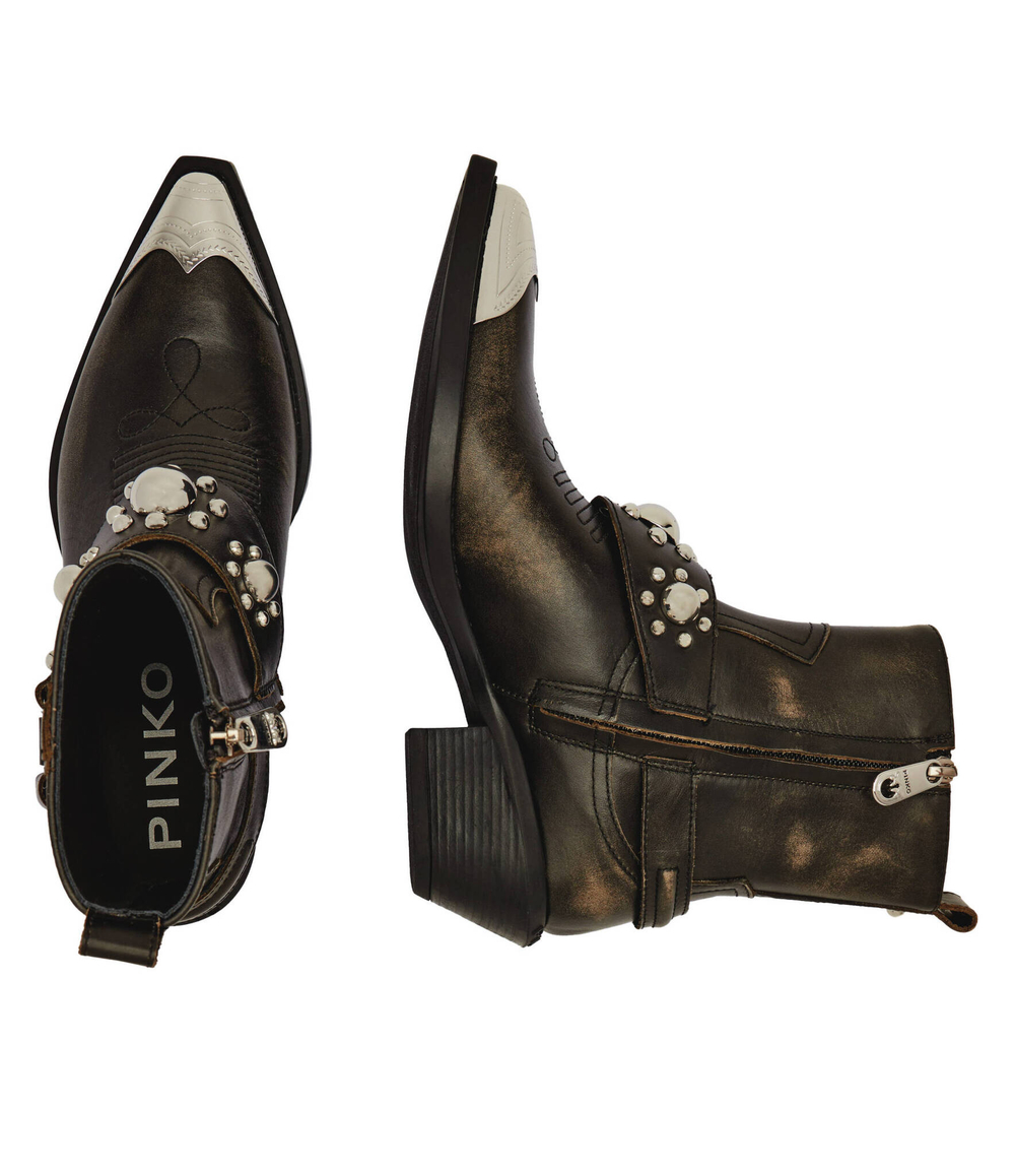 Кожаные ковбойки Pinko - черный(SD0195 P056)