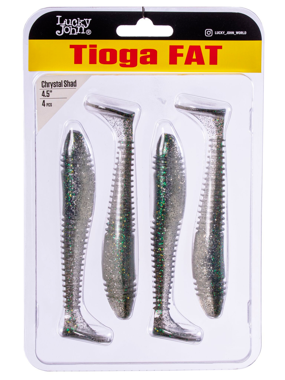 Виброхвосты съедоб. искусст. LJ Pro Series TIOGA FAT 4.5in (11.43)/Z11 4шт.