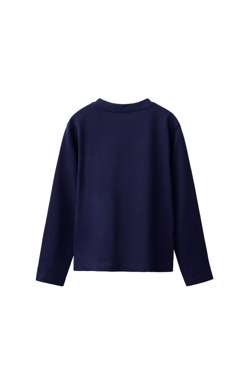ZARA ОДНОТОННАЯ ФУТБОЛКА С ДЛИННЫМИ РУКАВАМИ, СИНИЙ/ИНДИГО
