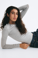 Топ из хлопка Supima® — приталенный крой - H&M