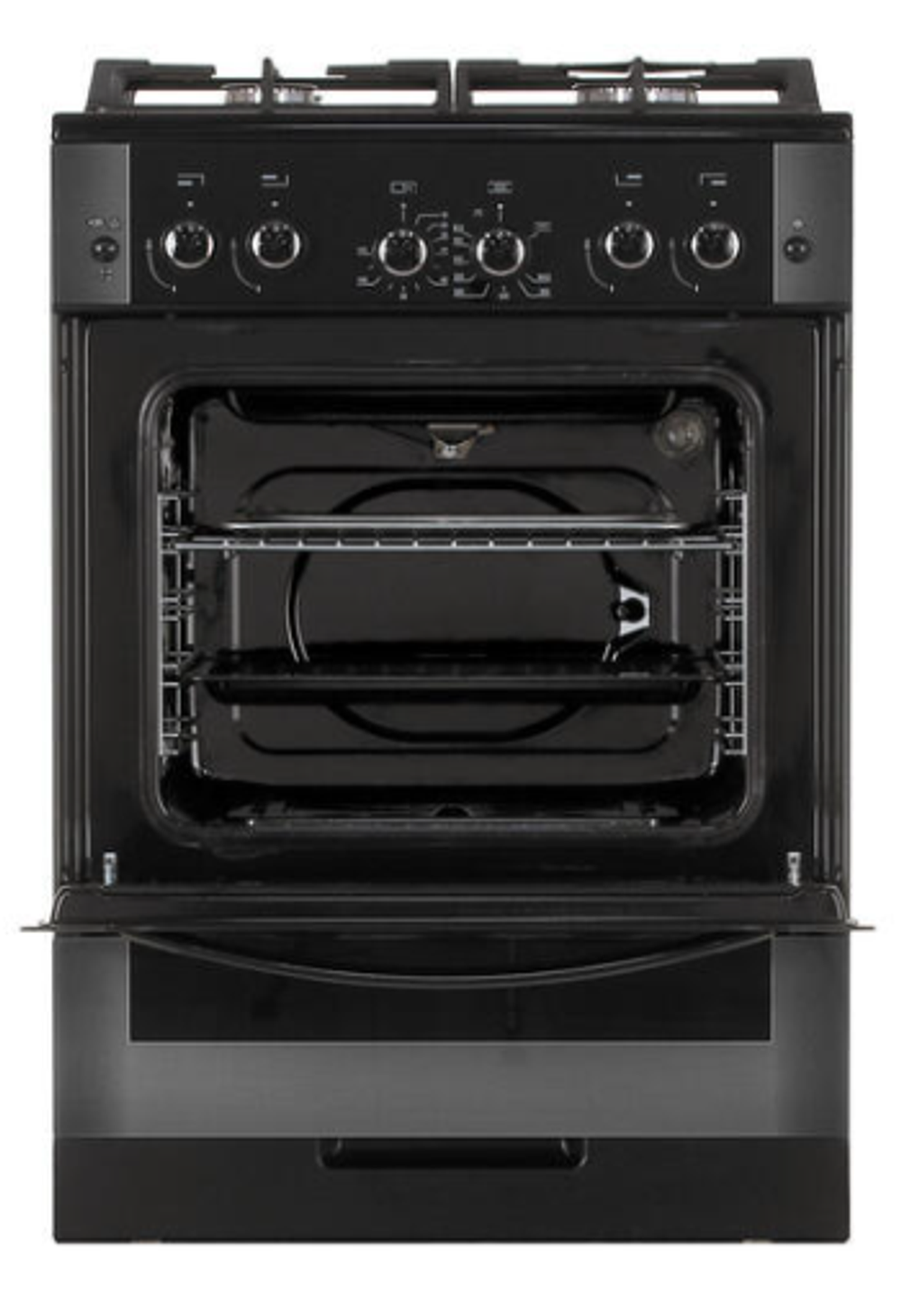Плита газовая GEFEST 6500-02 0044 (черн. с растр.рис)