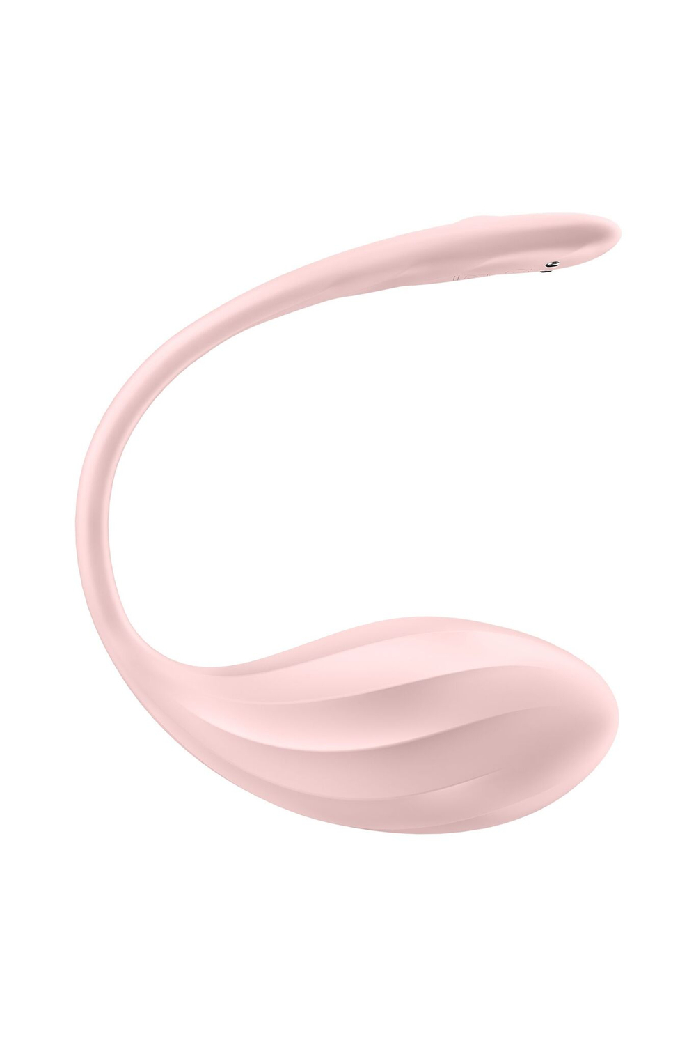 Розовое виброяйцо Ribbed Petal с пультом ДУ (Цвет: розовый)
