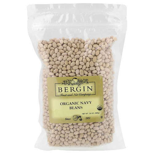 Bergin Fruit and Nut Company, Органические военно-морские бобы, 568 г (20 унций)
