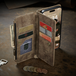Многофункциональный чехол-кошелек CaseMe 3 in 1 Matte Wallet для iPhone 17