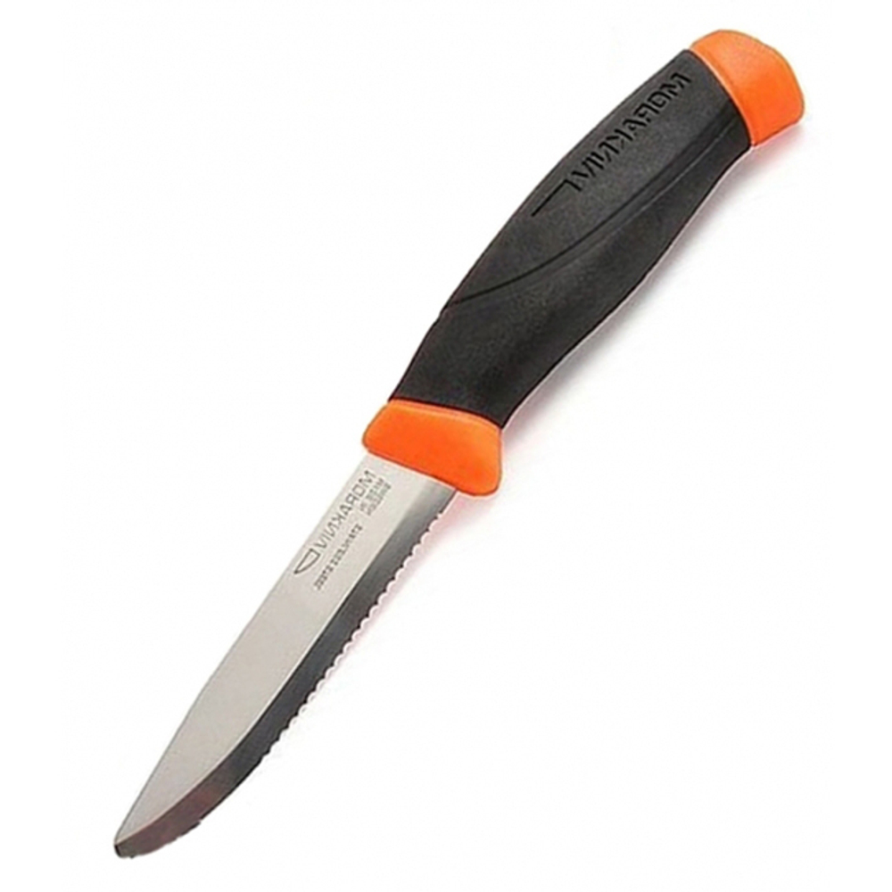Нож Morakniv Companion F Serrated, нержавеющая сталь, оранжевый