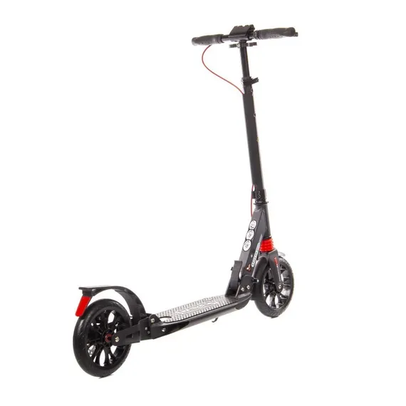 Складной двухколёсный самокат Micar Storm Pro 200 мм с двумя амортизаторами и ручным дисковым тормозом, черный