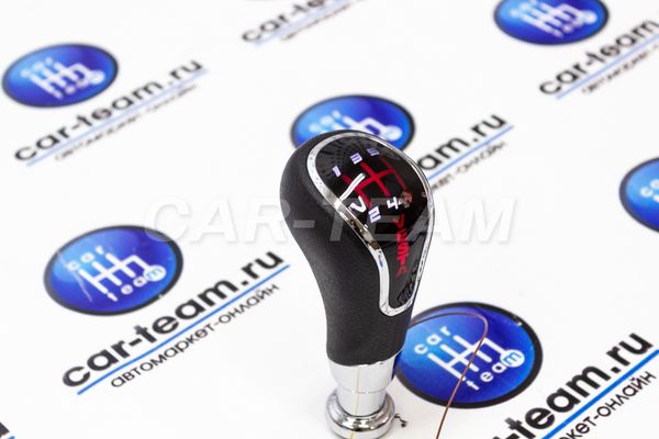 Ручка КПП Веста с красной LED-подсветкой на Лада Веста с надписью Vesta