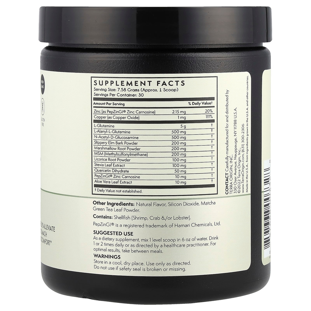 Terra Origin, Healthy Gut ™, зеленый чай матча, 227,4 г (8,02 унции)