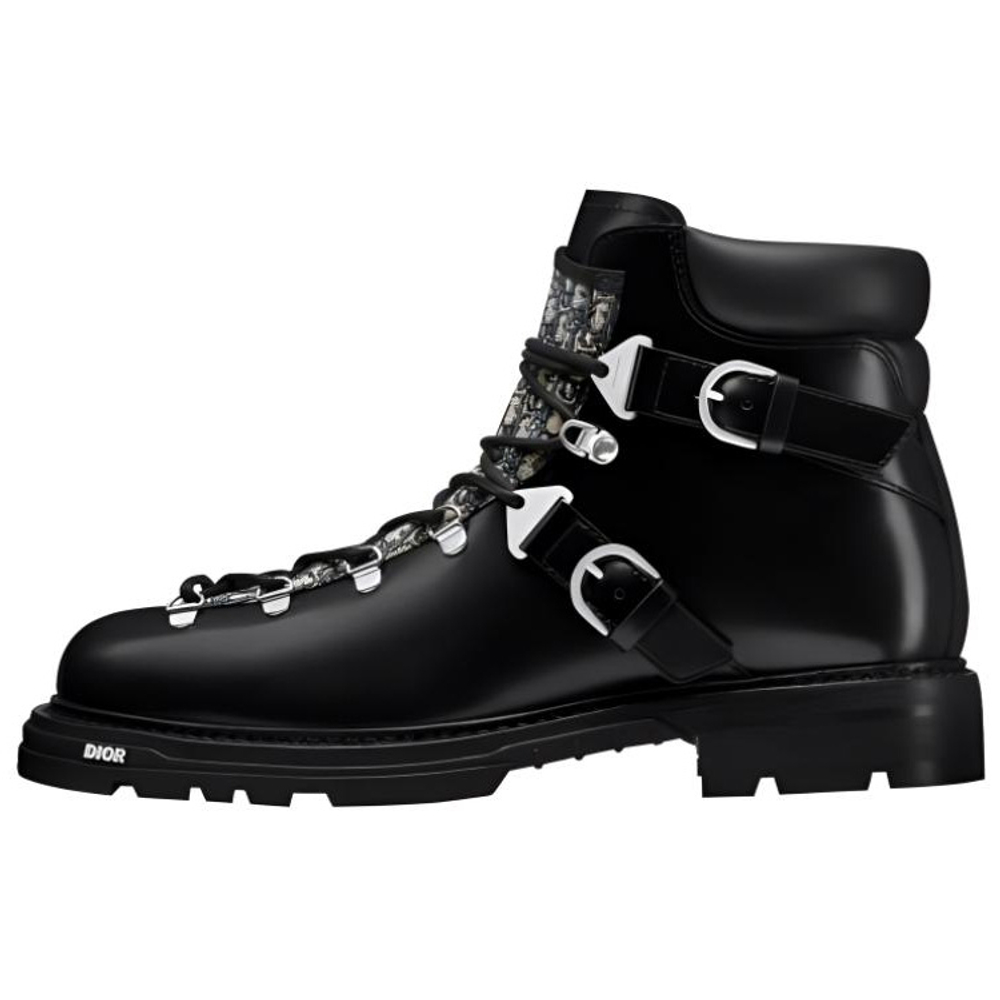 DIOR Explorer Top Grain Cow Leather Ankle Boots Men"s Black