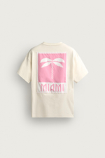ФУТБОЛКА RELAXED FIT С НАШИВКОЙ MIAMI — ZARA