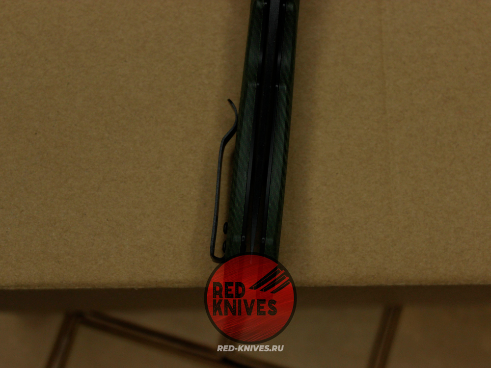 Нож Benchmade RUKUS CUSTOM 1 - зеленая рукоять, черный клинок