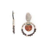 Серьги Nature Bijoux, L'ile Rousse, с перламутром, жемчугом, яшмой "Пикассо" и дымчатым кварцем, NB2